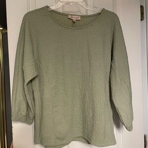 NWT Philosophy Women's Sage Long Sleeve Top
